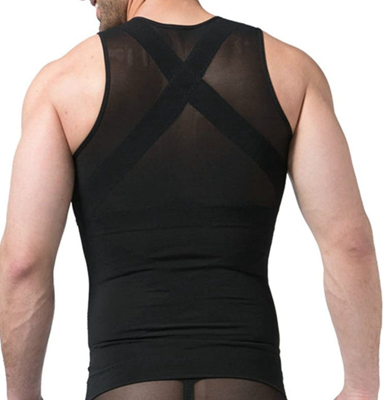 Men's Fashion Mesh Body Shaping Fitness Vest