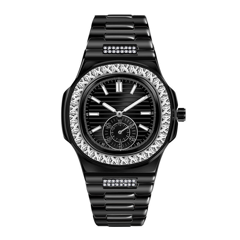 Mens Fashion Alloy Luxury Brand Diamond Gifts Watches