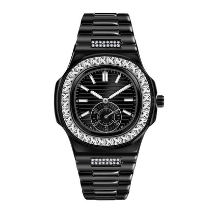 Mens Fashion Alloy Luxury Brand Diamond Gifts Watches