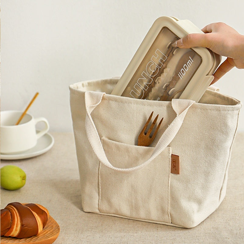 Thick Aluminum Foil Canvas Student Office Worker Lunch Bag