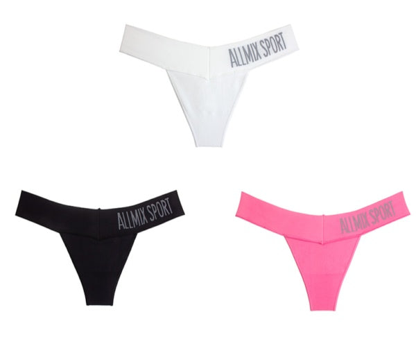 UMI King Letter Sports Traceless Deep V Wide Waist T-pants Women Sexy Hot Underwear Fitness Seamless Low Waist T-pants