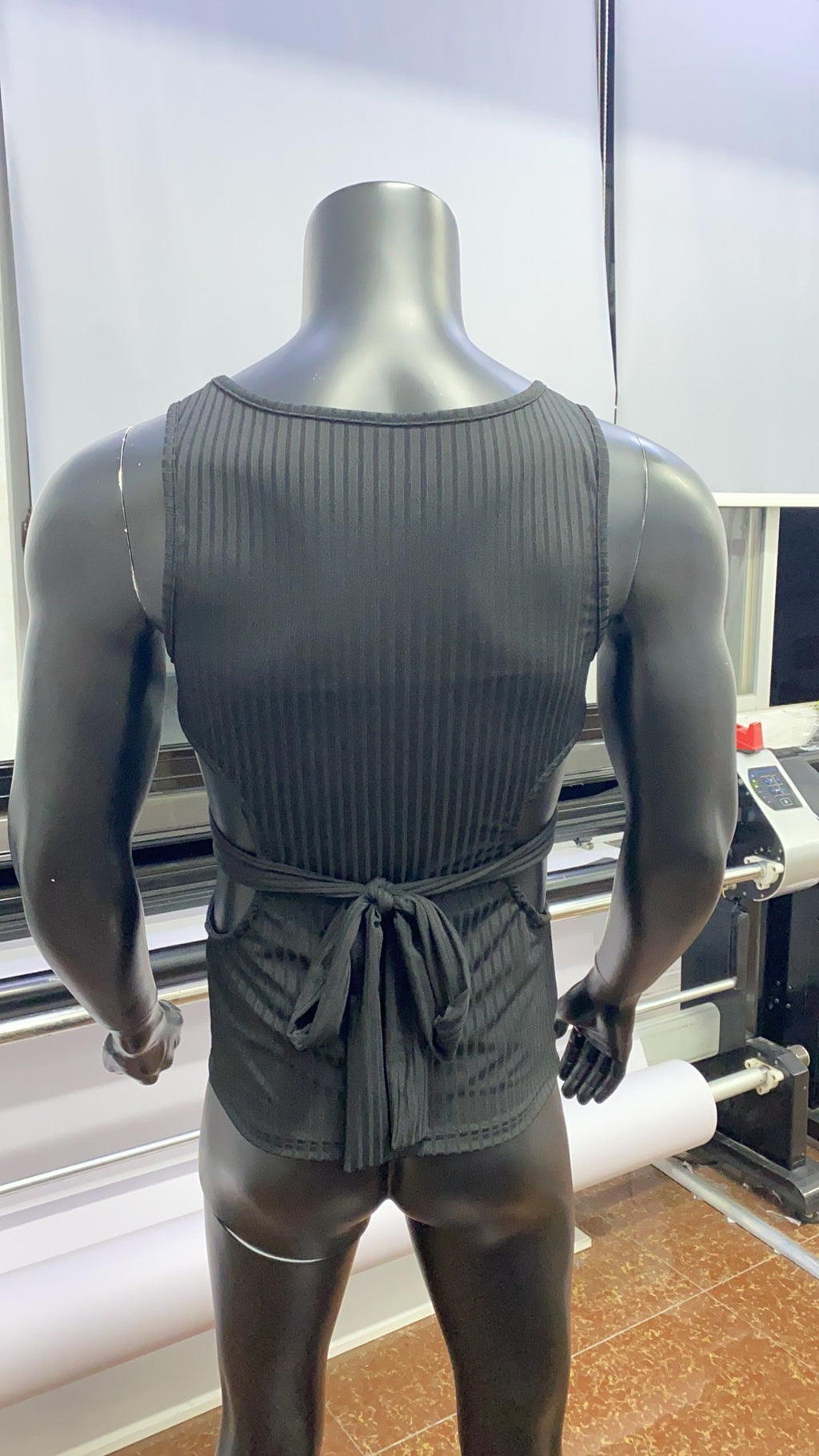 Solid Knit Waistband Waistband Fashion Vest