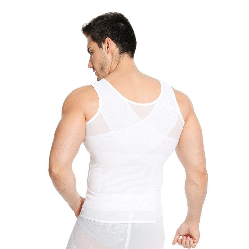 Mesh Body Shaping Vest Belly Contracting Men