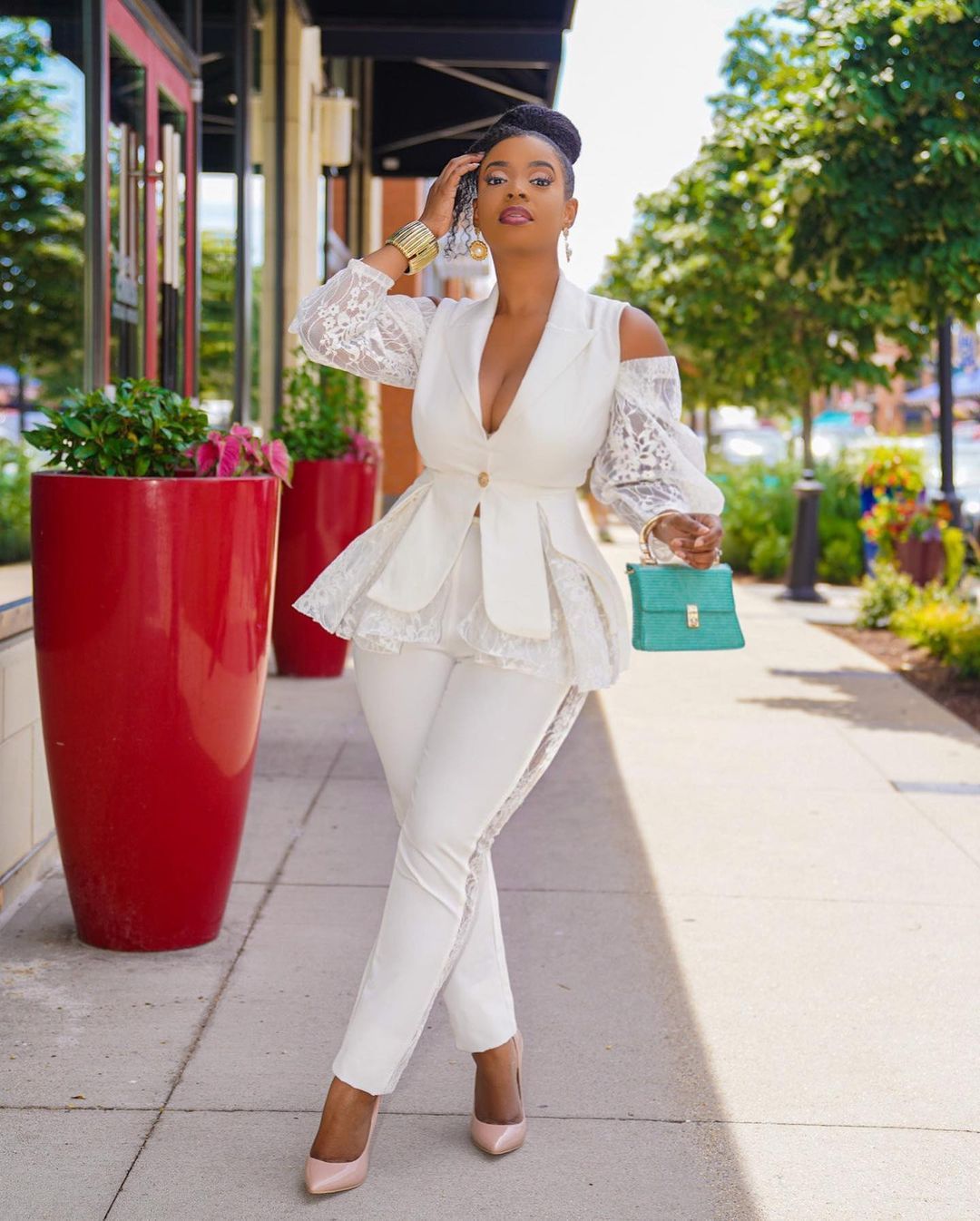 Stitching Lace Business Wear Uniform Casual Suit