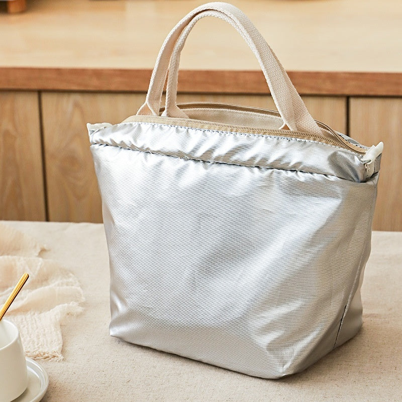 Thick Aluminum Foil Canvas Student Office Worker Lunch Bag
