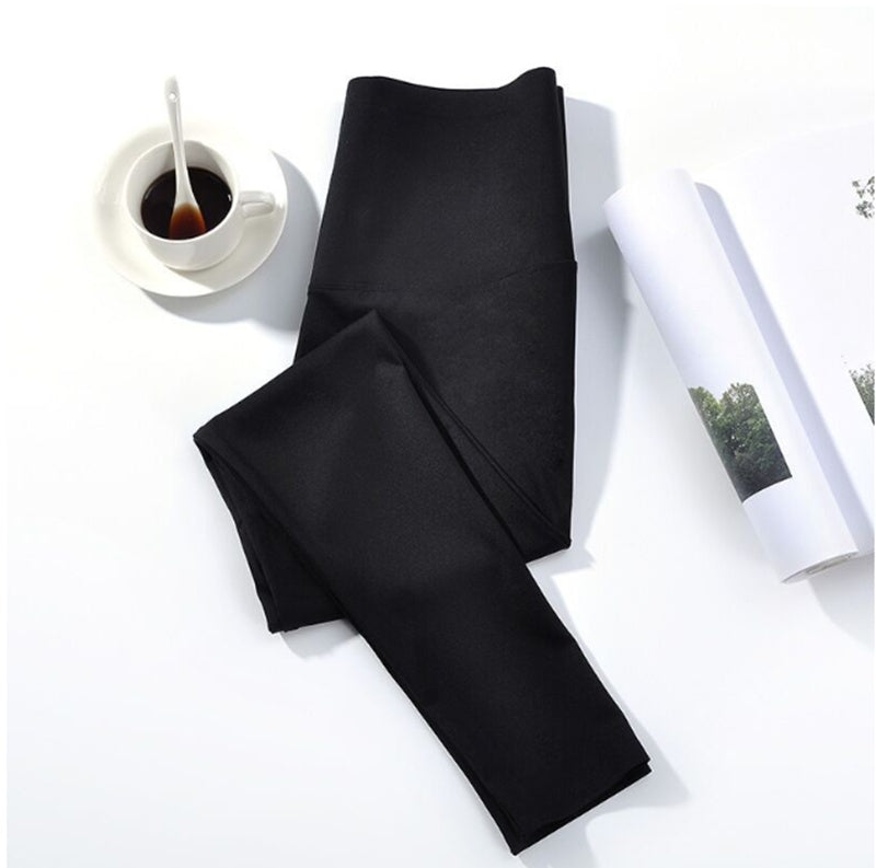 Buttoned Waistband Abdomen And Hip Shaping Leggings