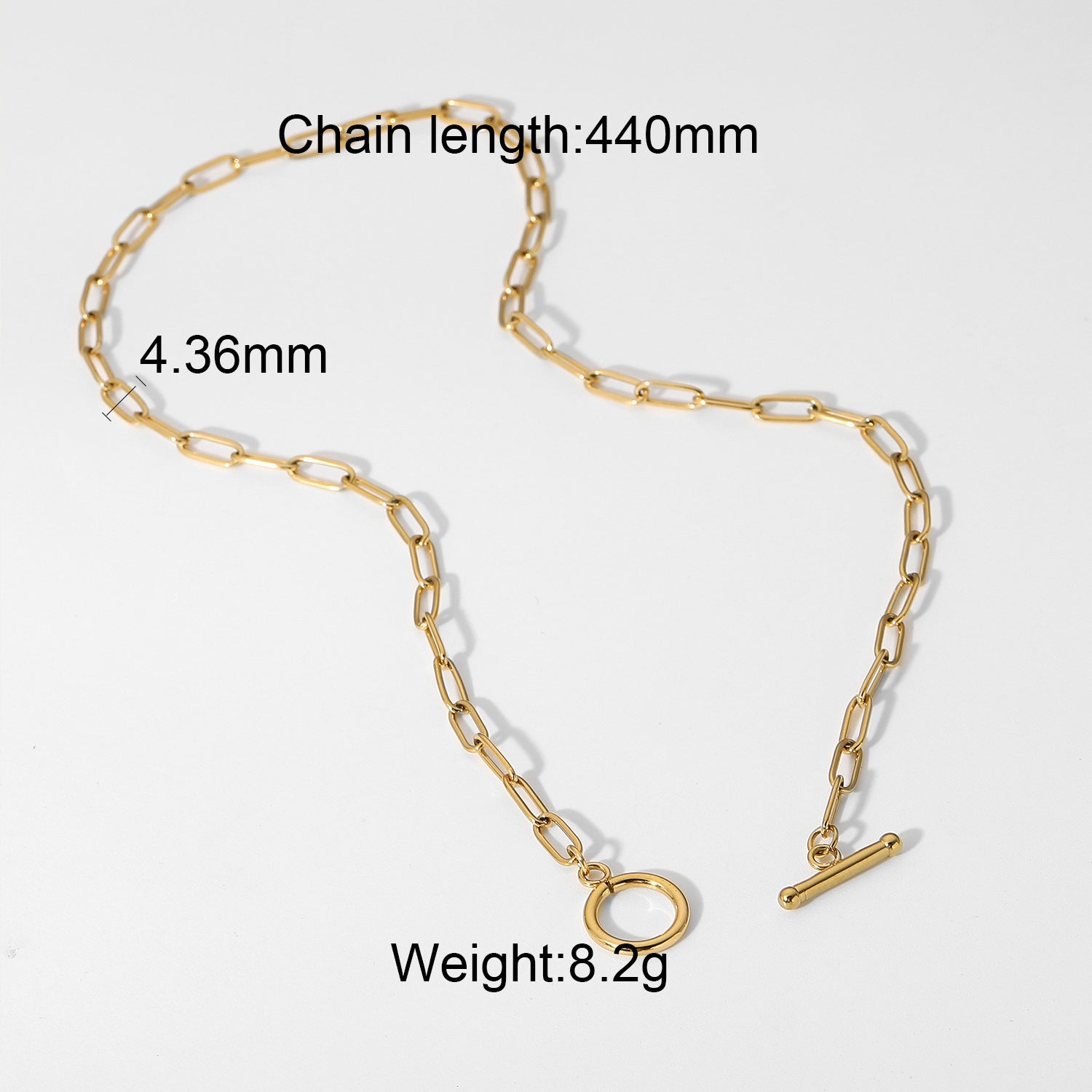 Vacuum Gold Plated Stainless Steel OT Necklace Women's Accessories