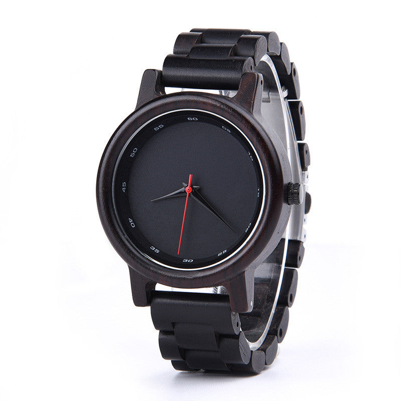 Ebony wood men's watch