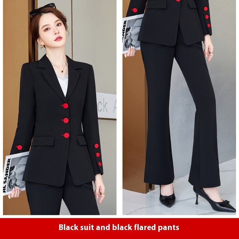 Women's Business Wear Suit Suit Suit Bell-bottom Pants Trousers