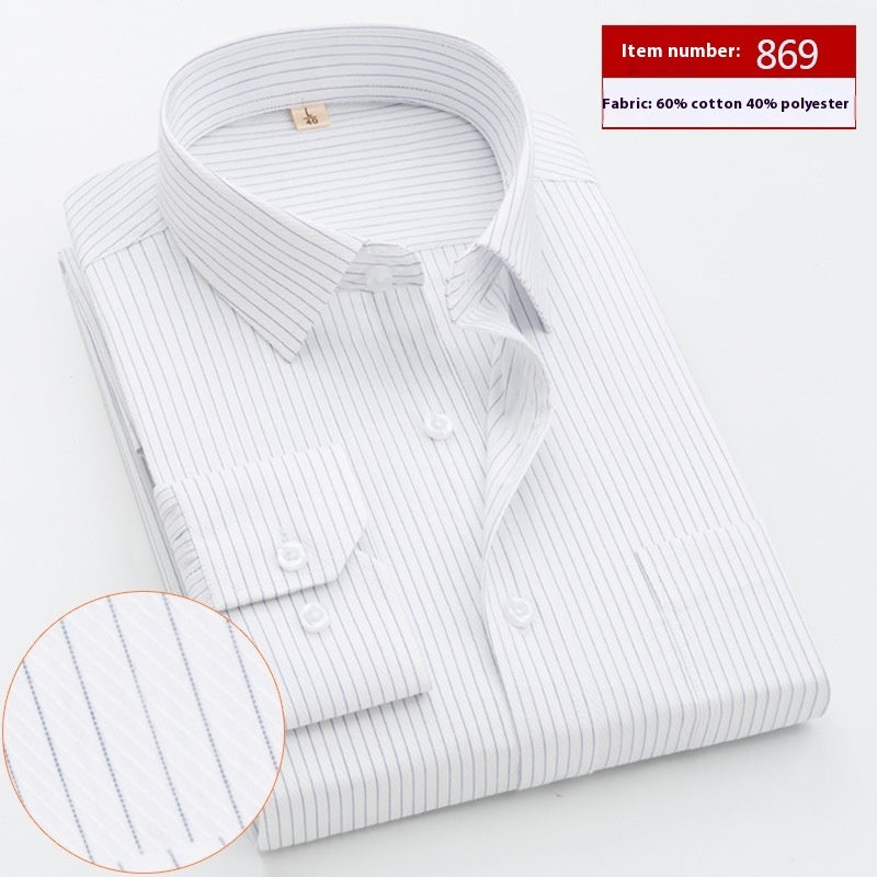 Shirt Men's Long Sleeve Spring And Autumn Middle-aged Loose Casual Men's Shirt