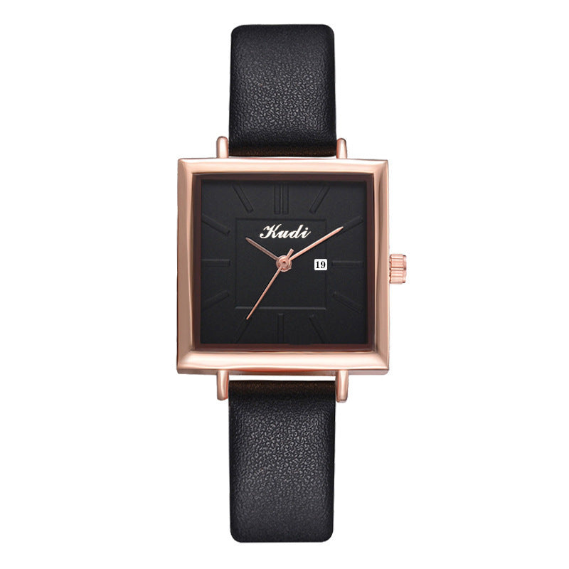 Calendar Square Fashion Student Wristband Watch