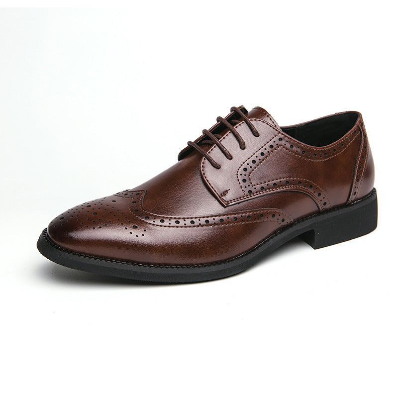 British Style Pointed Leather Shoes