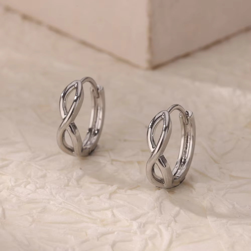 Simple Love Heart Earrings Ear Ring Women's New Trendy Arc Earrings
