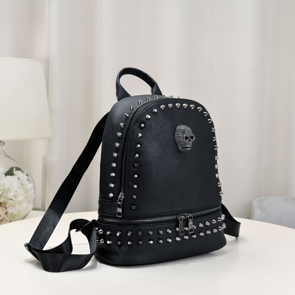 European And American Fashion Minimalist Versatile Casual Soft Leather Portable Backpack