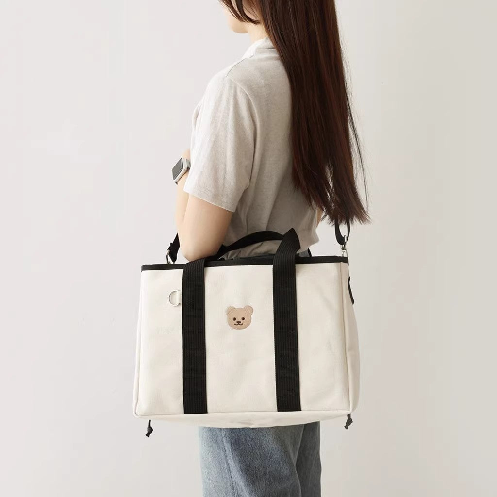 Drawstring Multifunctional Canvas Crossbody Shoulder Bag