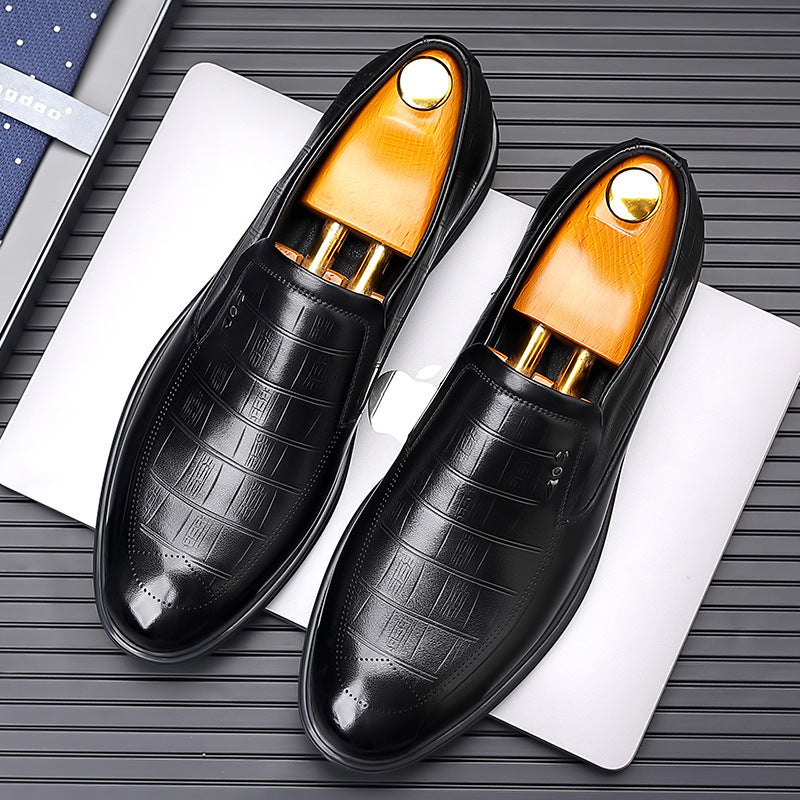 Business Genuine Leather Breathable Men's Pointed Toe Shoes