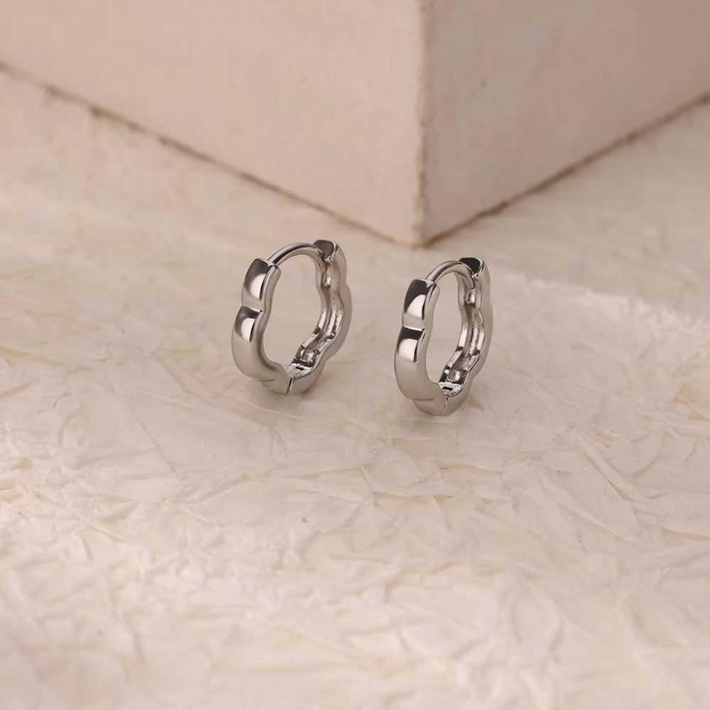 Simple Love Heart Earrings Ear Ring Women's New Trendy Arc Earrings