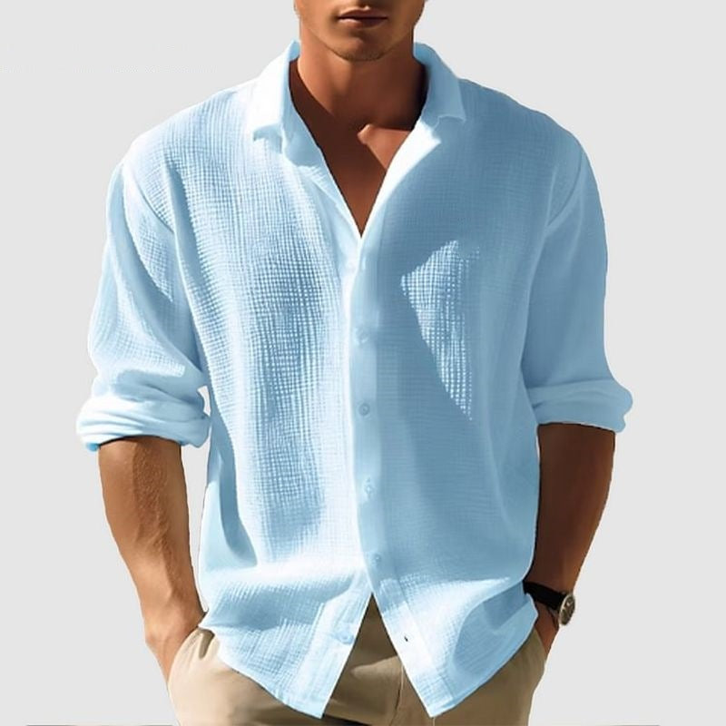 Men's Long Sleeve Single Breasted Fashion Tops