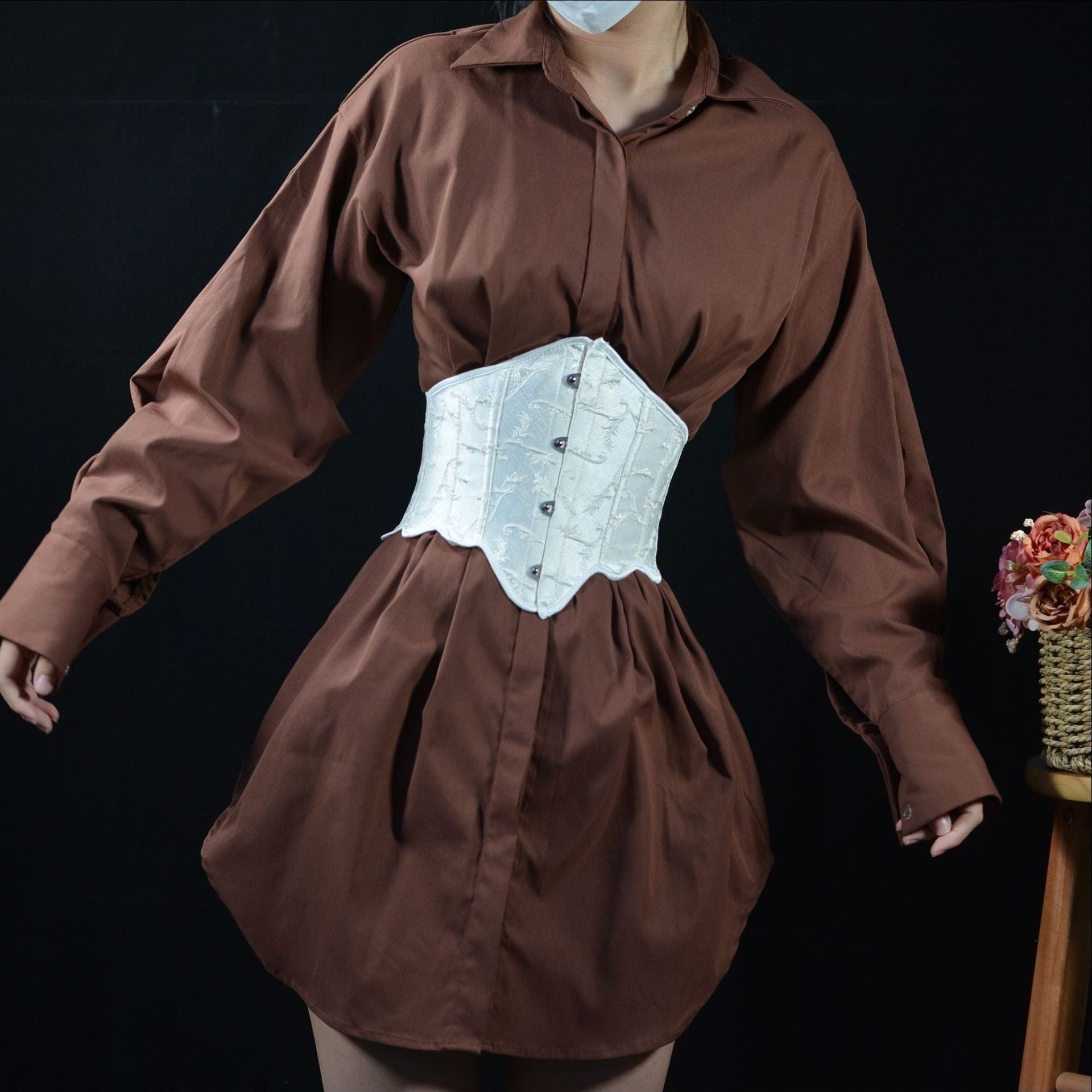 Embossed Jacquard 14 Bone Waistband Waist Seal