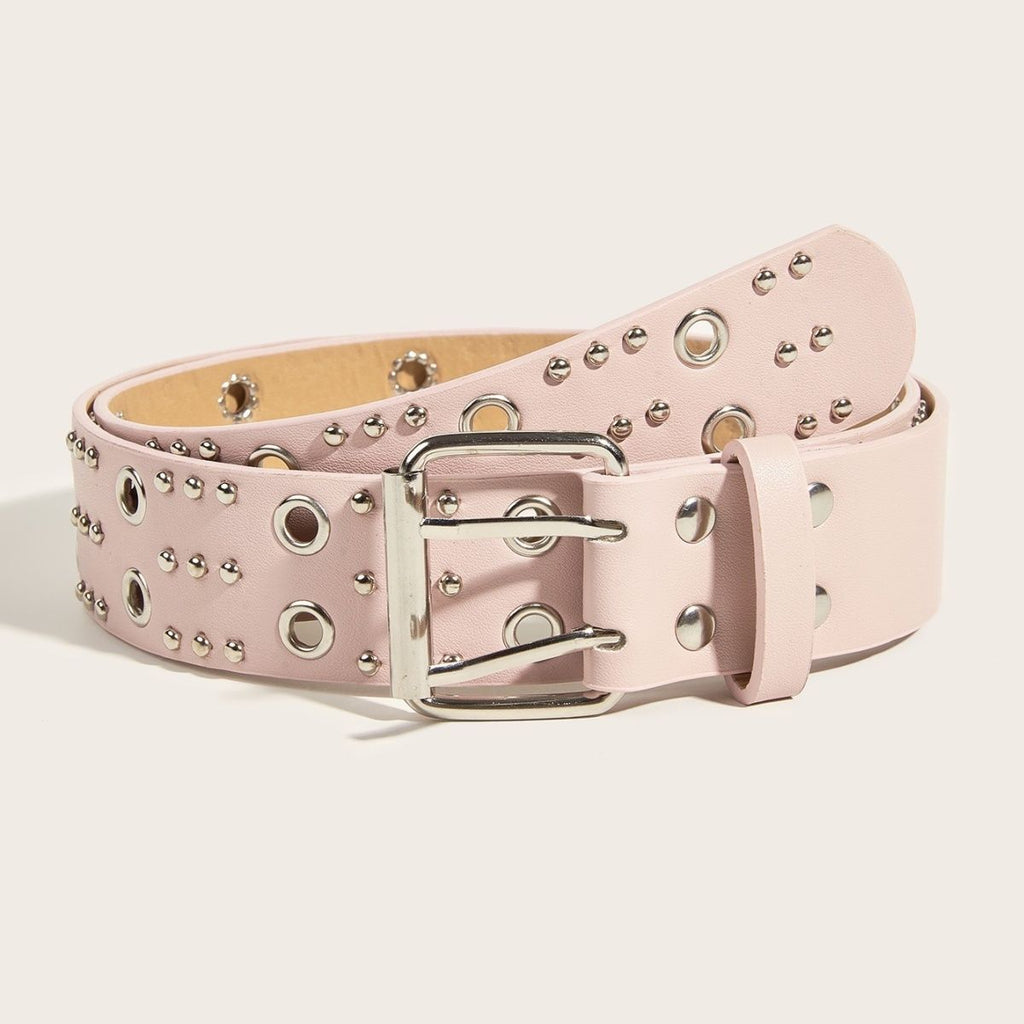 Punk Trendy Personalized Women's Double Row Casual Belt