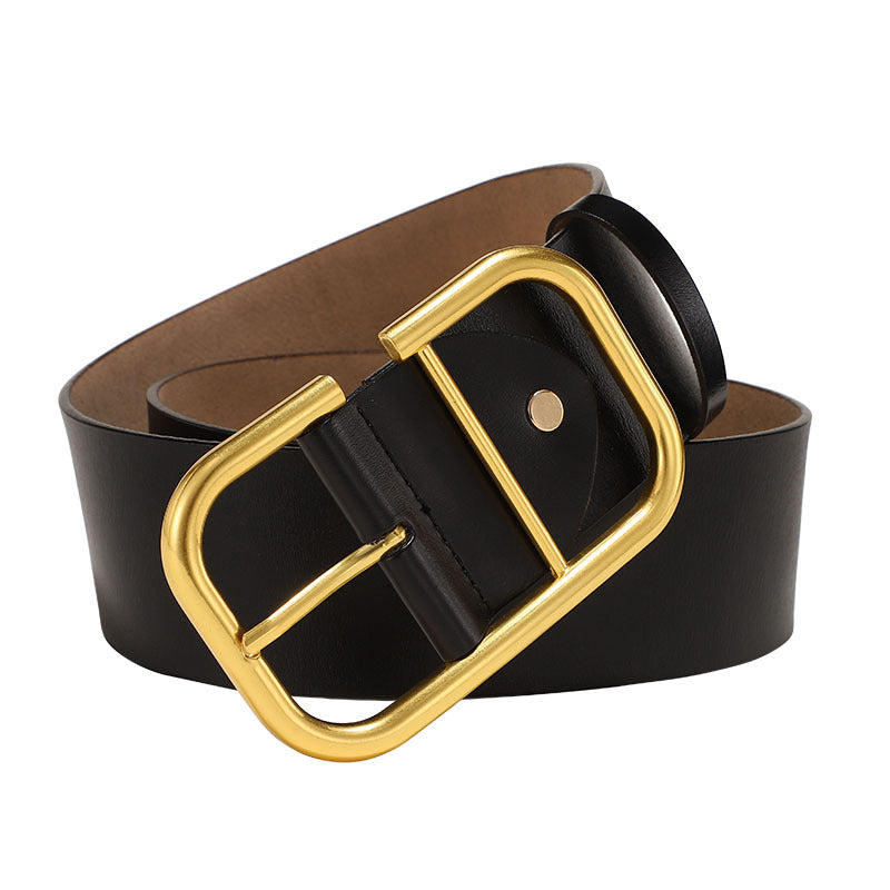 Women's Cowhide Wide Belt Waist Seal