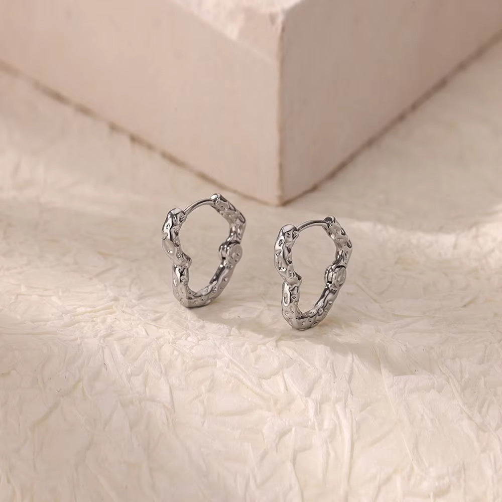 Simple Love Heart Earrings Ear Ring Women's New Trendy Arc Earrings