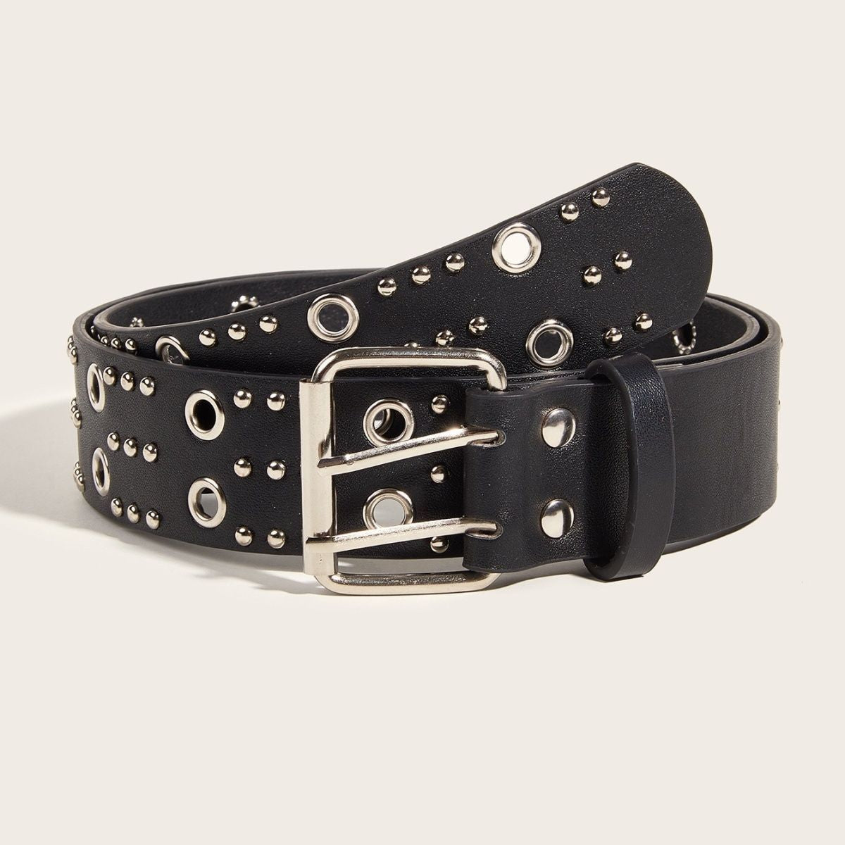 Punk Trendy Personalized Women's Double Row Casual Belt