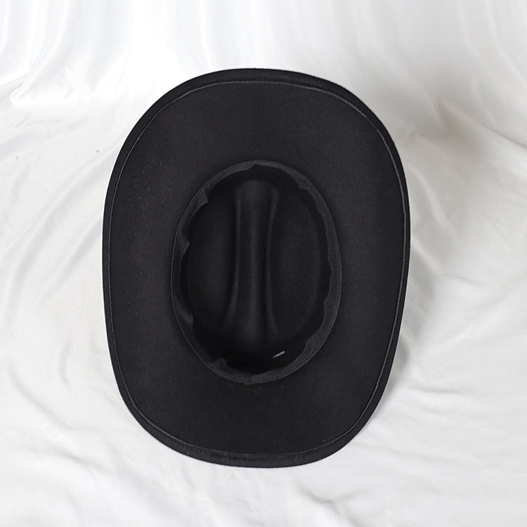 Wide Brim Western Denim Top Hat