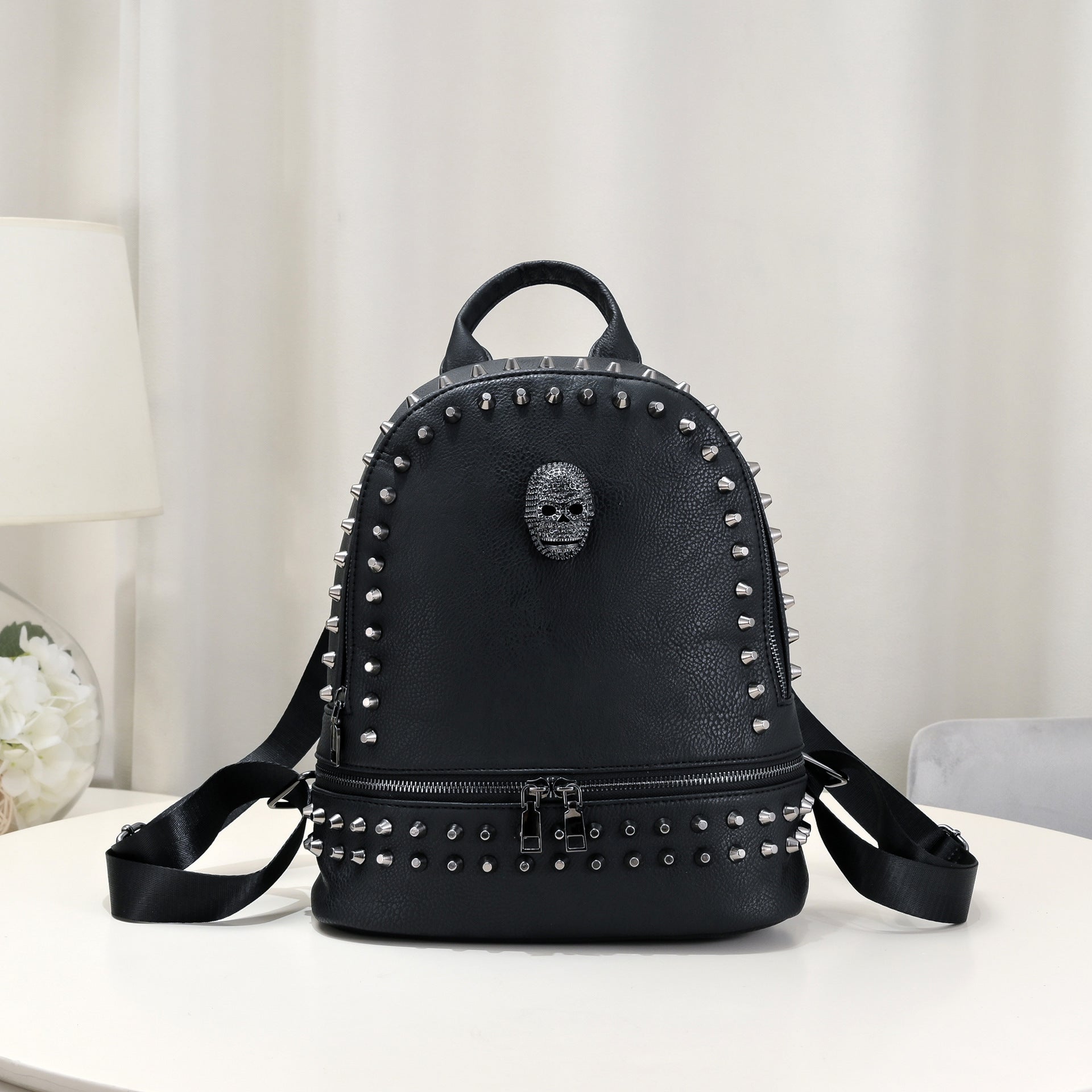 European And American Fashion Minimalist Versatile Casual Soft Leather Portable Backpack