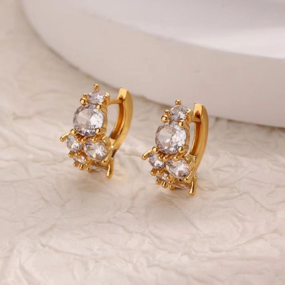 Simple Love Heart Earrings Ear Ring Women's New Trendy Arc Earrings