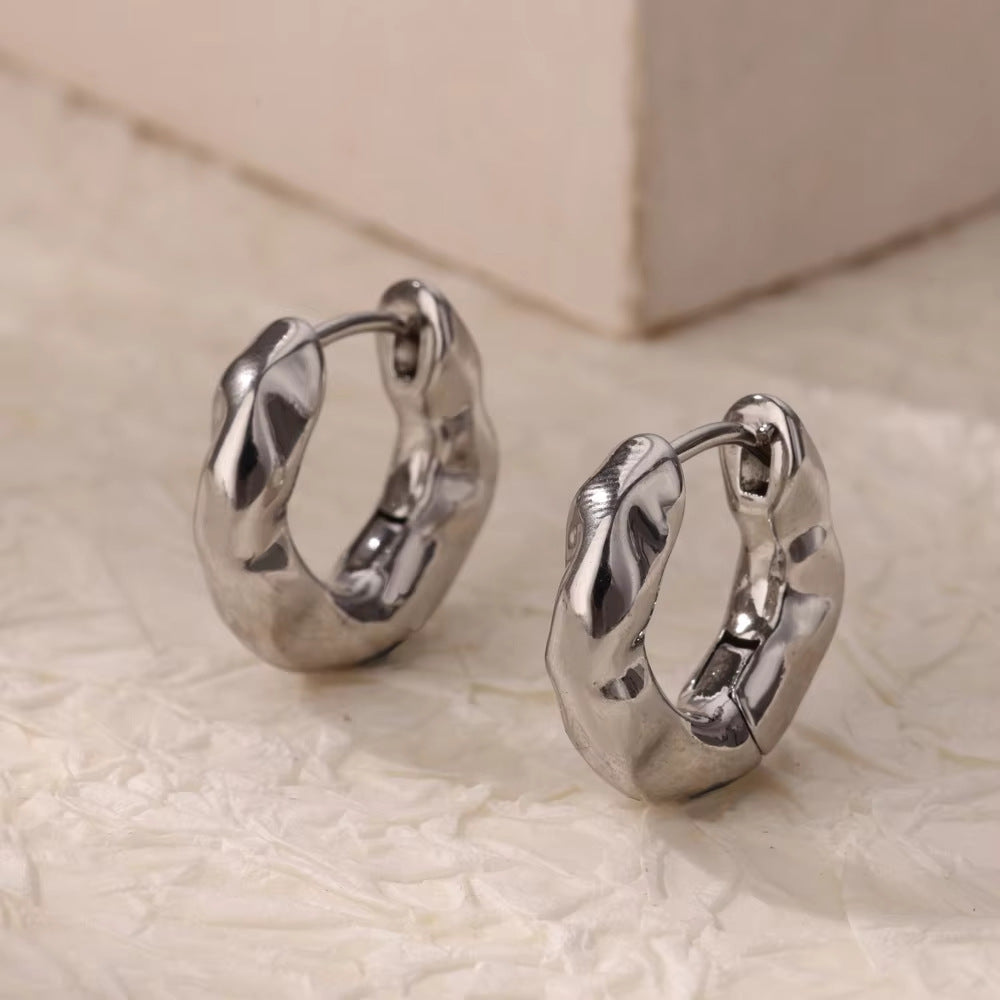 Simple Love Heart Earrings Ear Ring Women's New Trendy Arc Earrings