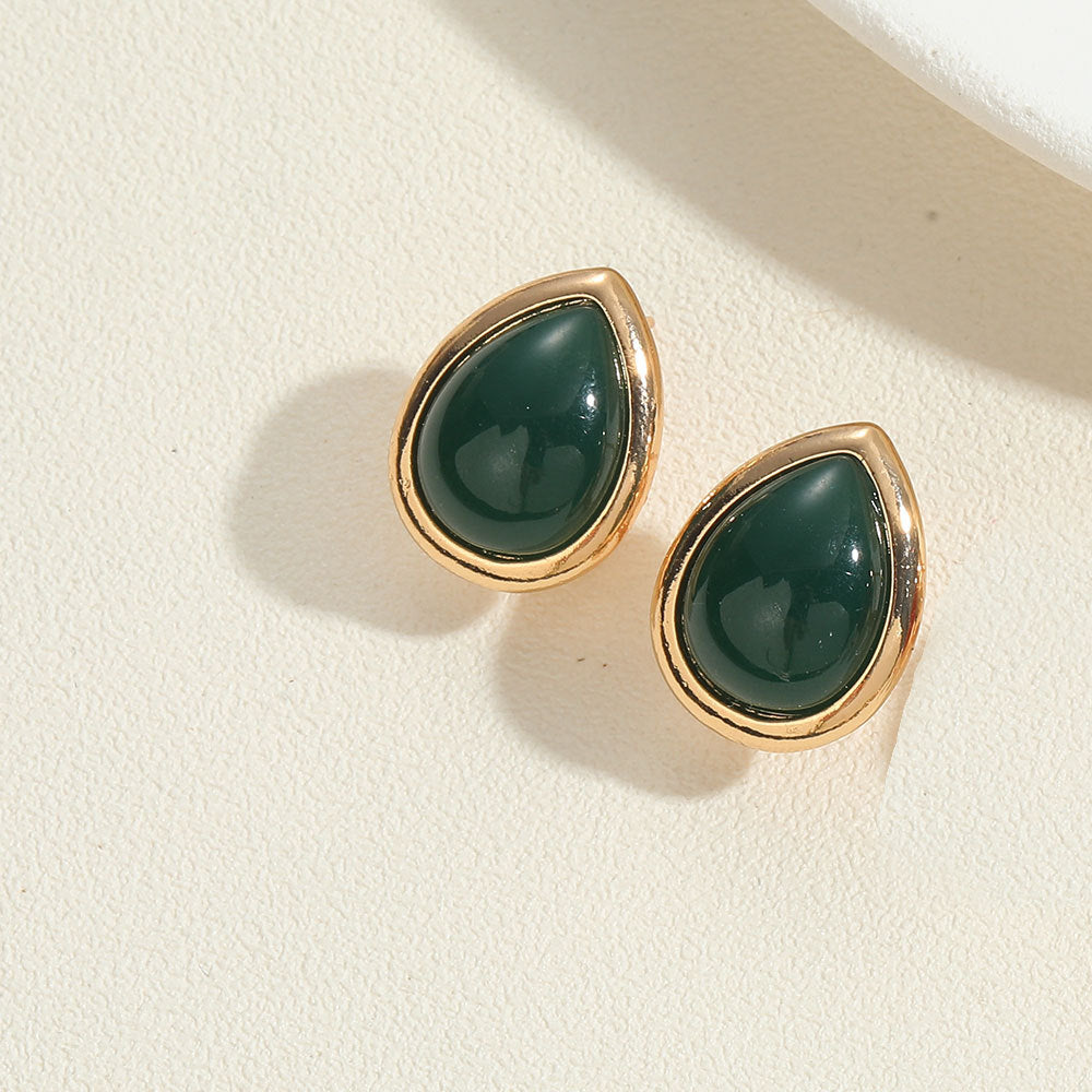 Cool Style Personality Drop Shape Turquoise Earrings Refined And Simple