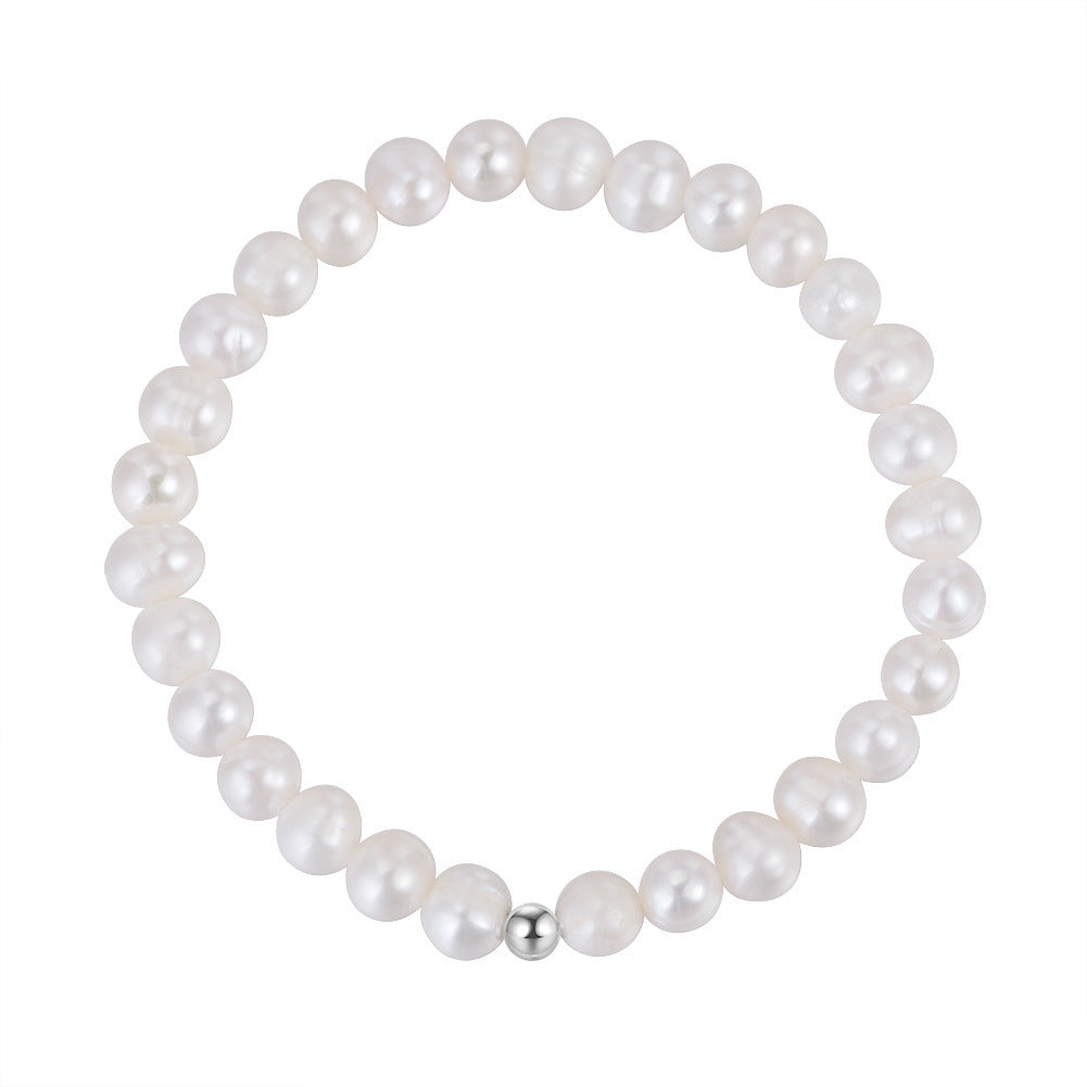 S925 Sterling Silver Bracelet Natural Freshwater Pearl