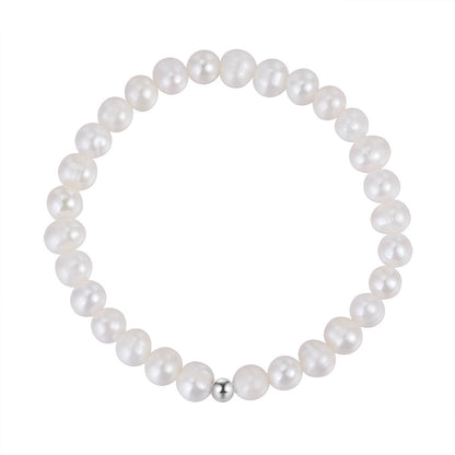 S925 Sterling Silver Bracelet Natural Freshwater Pearl