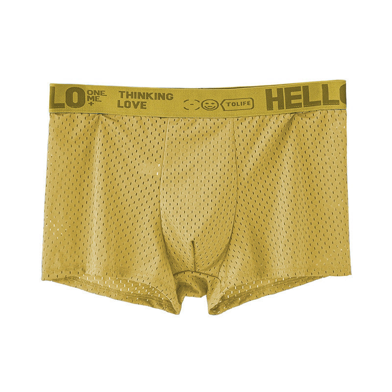 Ice Silk Mesh Boxers Cool Loose Breathable Boxers Heads