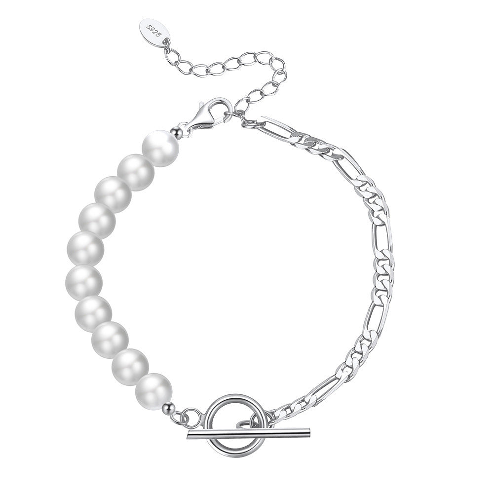 S925 Sterling Silver Bracelet Natural Freshwater Pearl