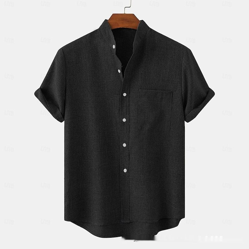 Men's Beach Striped 3d Sleeve Casual Loose Shirt