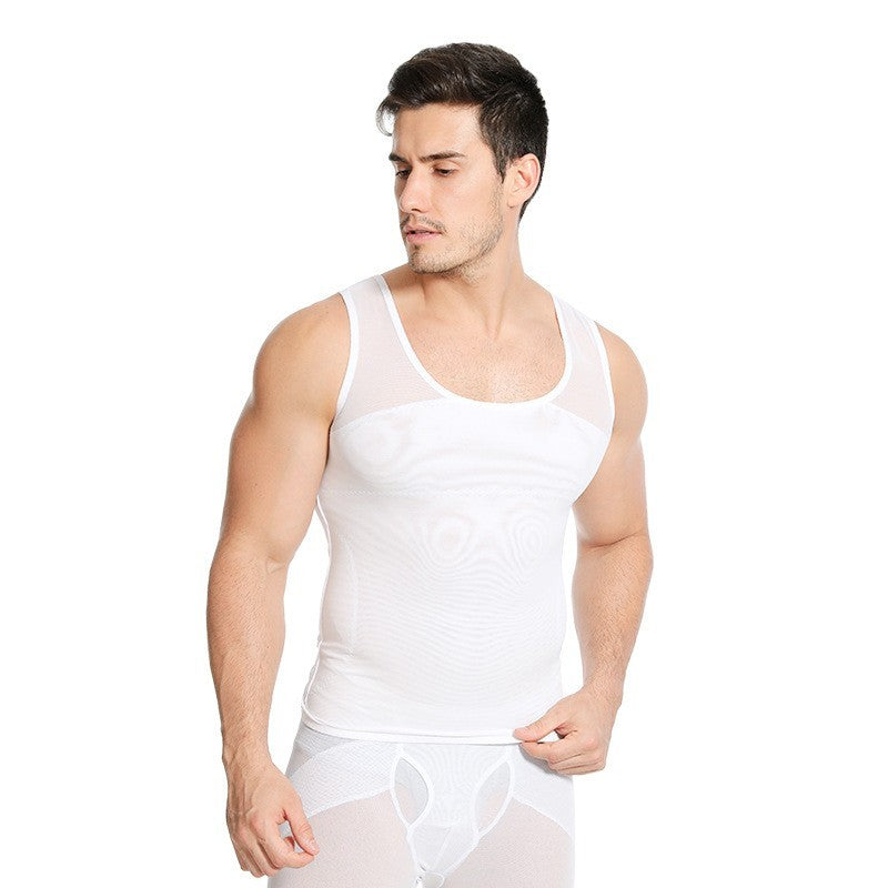 Mesh Body Shaping Vest Belly Contracting Men