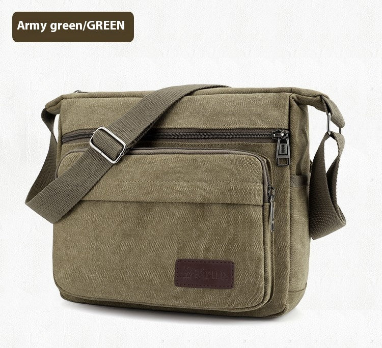 Men's Shoulder Bag Retro Leisure Crossbody Bag Outdoor Sports Canvas Bag