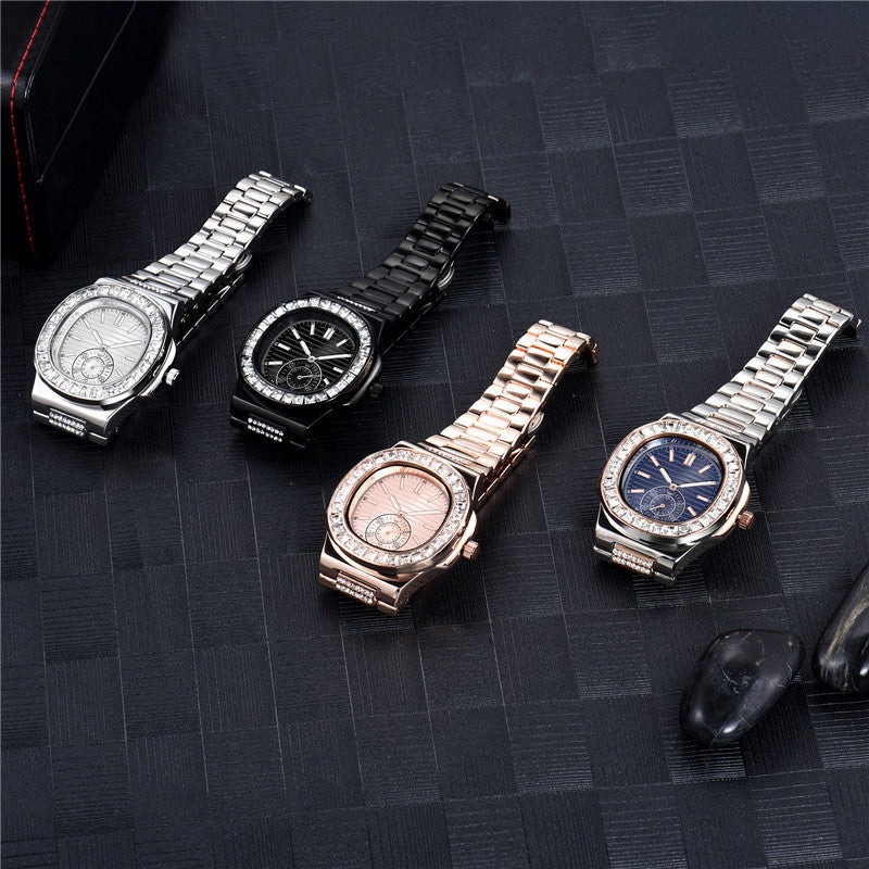 Mens Fashion Alloy Luxury Brand Diamond Gifts Watches