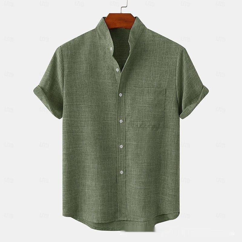 Men's Beach Striped 3d Sleeve Casual Loose Shirt