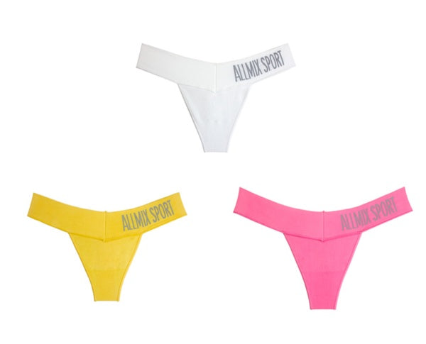 UMI King Letter Sports Traceless Deep V Wide Waist T-pants Women Sexy Hot Underwear Fitness Seamless Low Waist T-pants