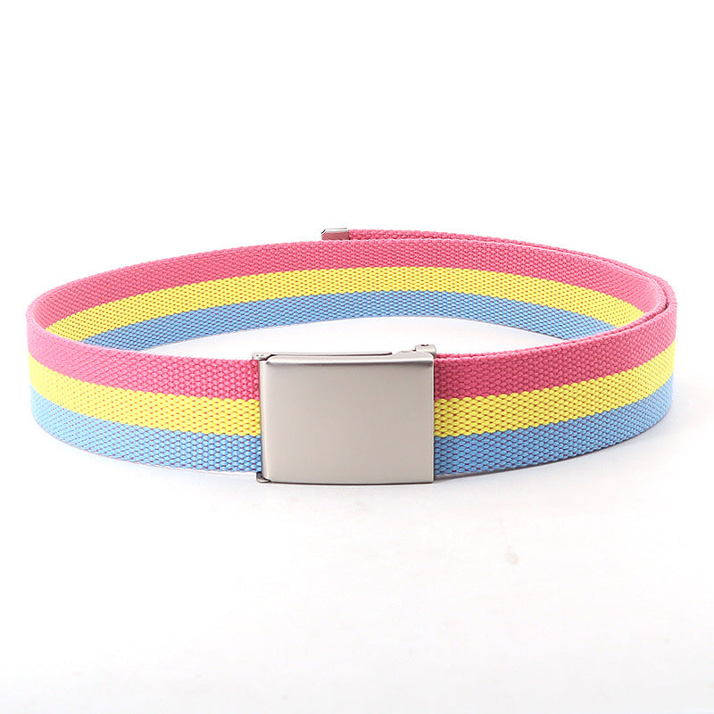 Casual Ethnic Canvas Jeans Belt Teens