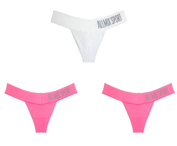 UMI King Letter Sports Traceless Deep V Wide Waist T-pants Women Sexy Hot Underwear Fitness Seamless Low Waist T-pants