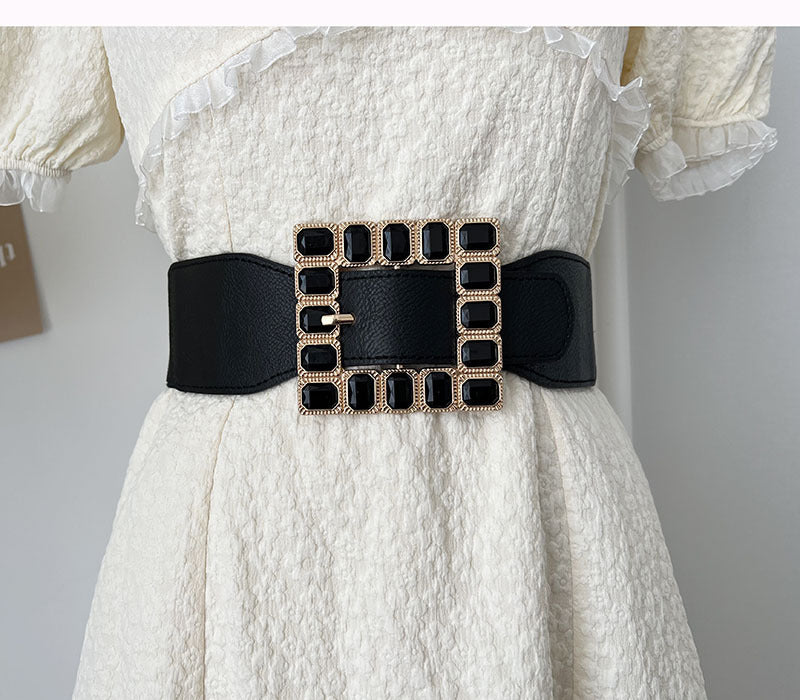 New Rhinestone Pin Buckle Belt Women