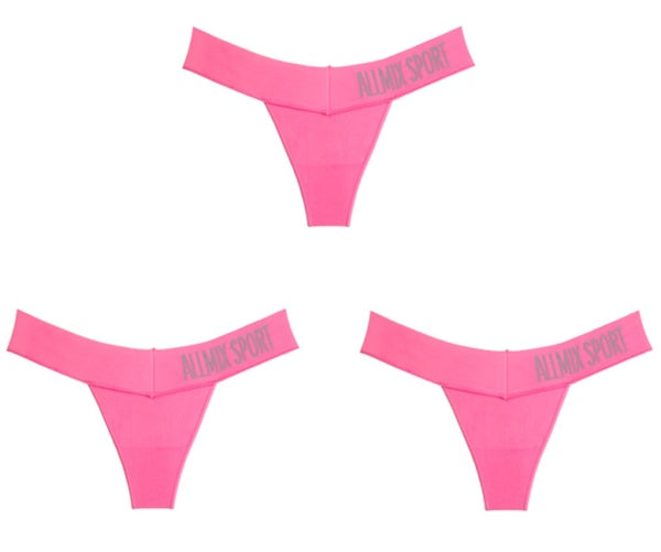 UMI King Letter Sports Traceless Deep V Wide Waist T-pants Women Sexy Hot Underwear Fitness Seamless Low Waist T-pants