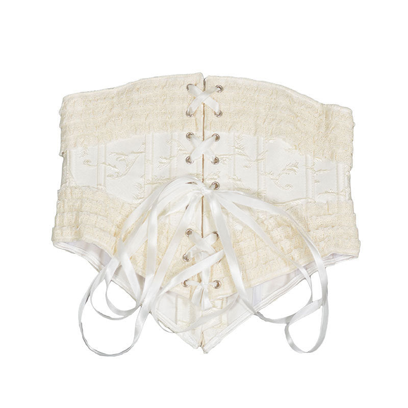 30cm Long 5-button Fishbone Lolita Lace Waist Seal